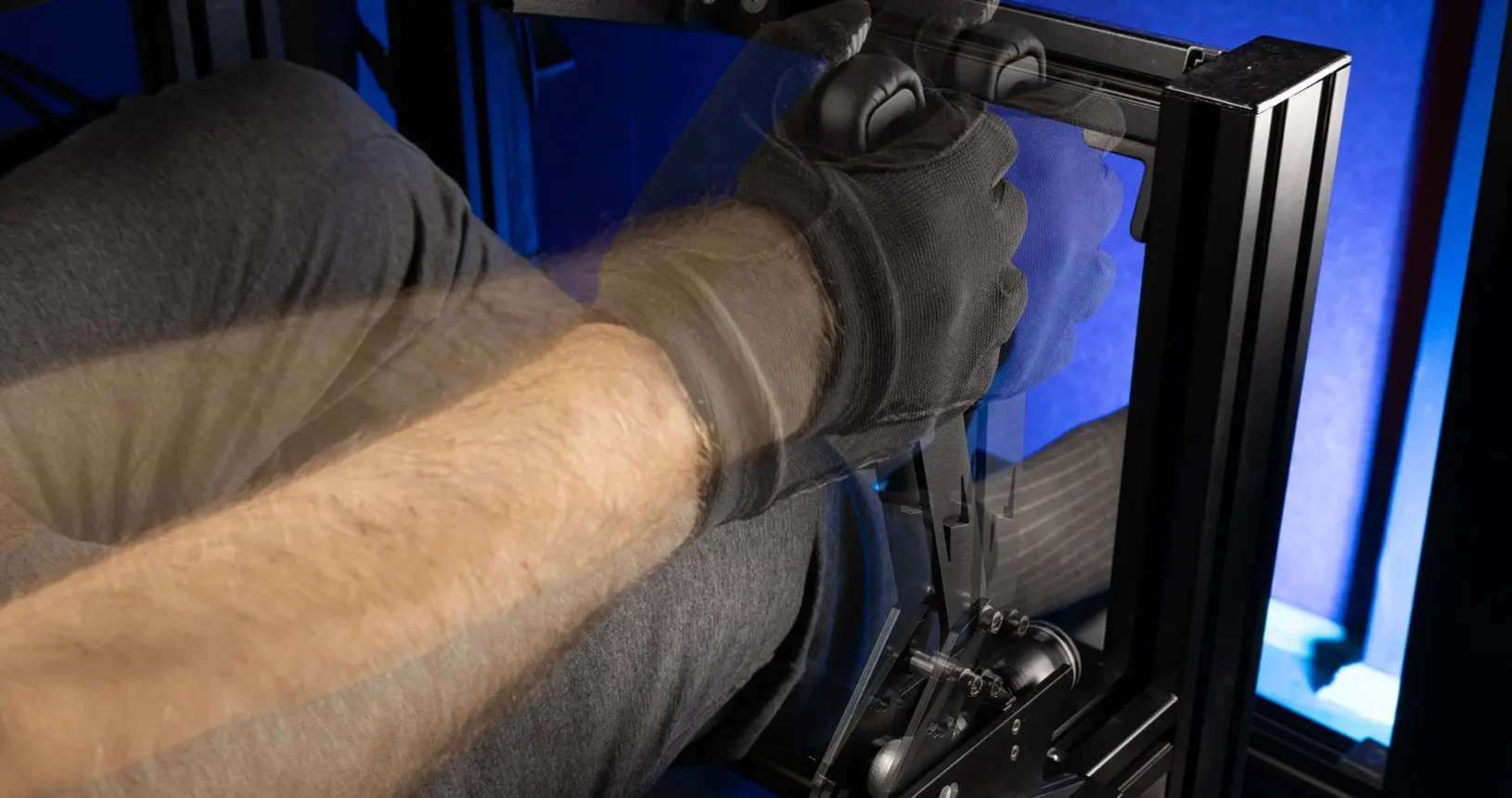 Sim racing kokpitinde kullanılan EVO El Freni
