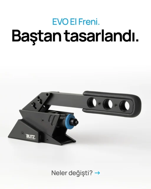 Blitz EVO El Freni. Baştan tasarlandı. Mekanikten elektroniğe, gövdeden yazılıma kadar her detay yeniden ele alındı. • 3 kademeli yay sistemi • Eloksallı, havac…
